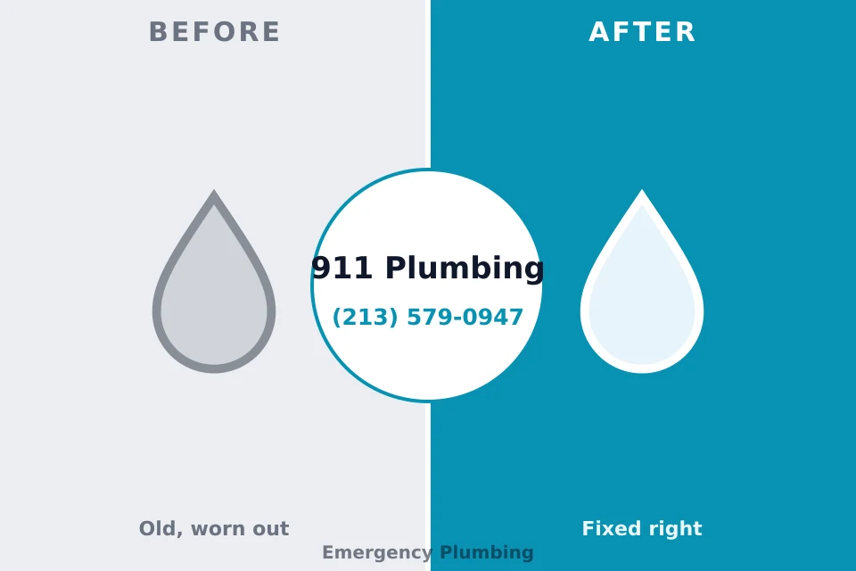 Before and after: plumbing company Mansfield Center, MA